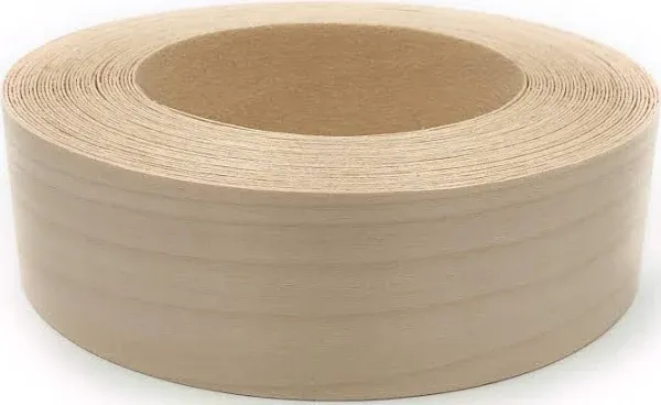 Edge Supply Birch Preglued 1 1/2' x 25' Roll, Wood Veneer Edge Banding, Flexible Wood Tape, Easy Application Iron On with Hot JJ212630