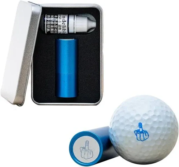 Golf Ball Stamp | Waterproof Aluminum Golf Ball Stamper with Refillable Permanent Ink | Custom Golf Ball Stamp Marker | Golf Ball Stamps Gifts for Golfers | Golf Balls Stamp