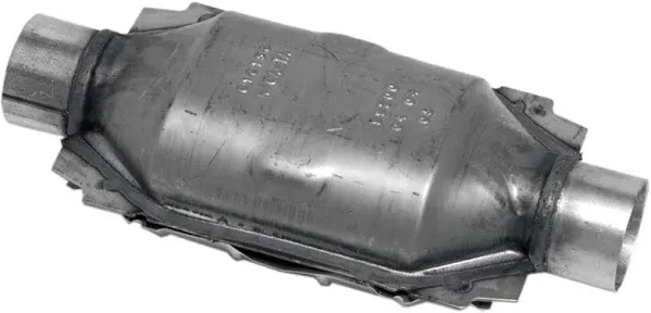 Catalytic Converter - 2-1/2 in Inlet - 2-1/2 in Outlet - 6-1/8 x 4-1/4 in Case - 14 in Long - Stainless - Each