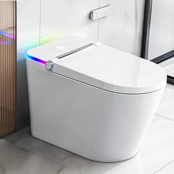 Tankless Smart Toilet with Built-in Bidet