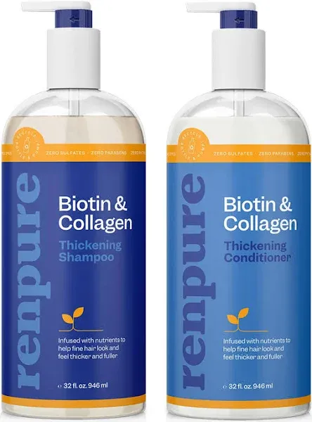 Renpure Biotin &amp; Collagen Thickening Shampoo and Conditioner Set 24oz