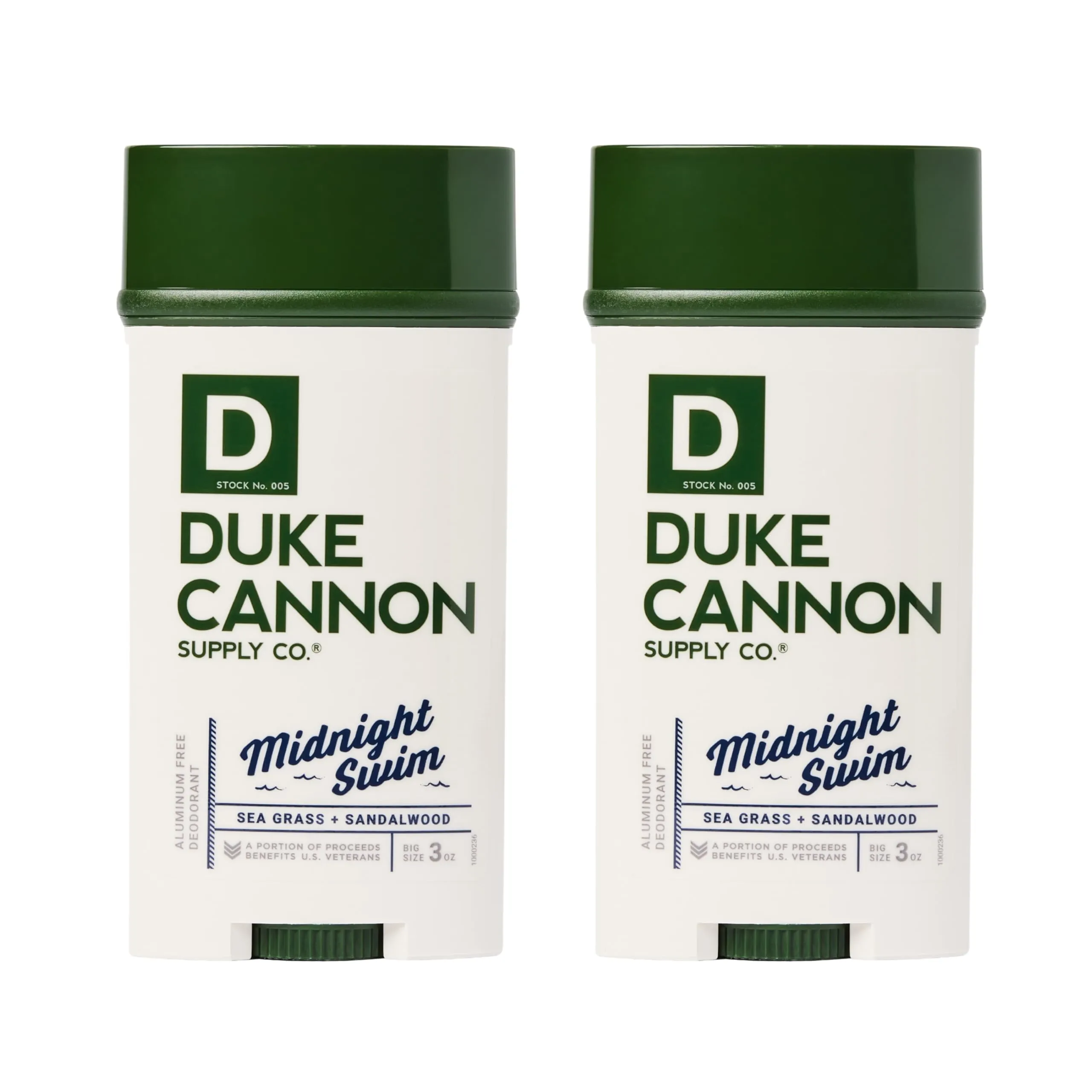 Duke Cannon Midnight Swim Antiperspirant Deodorant &amp; Solid Cologne Benefit Vets