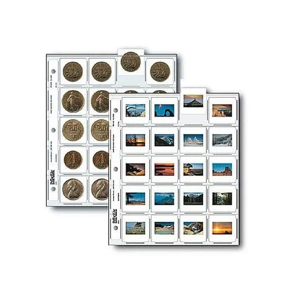 Print File 35mm Slide Pages Holds Twenty 2x2" Mounted Transparencies, Top Loading, Pack of 100