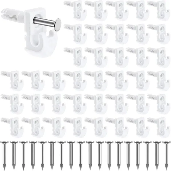 48 Pack Back Wall Clips for Drywall, Heavy Duty Shelf Clips for Wire Shelving