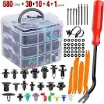 Nilight 680Pcs Car Push Retainer Clips &amp; Auto Fasteners Assortment Fender Rivets