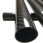 (1) KARBXON - Carbon Fiber Tube - Black - 25mm X 23mm X 1000mm - Hollow Carbo...