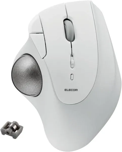 ELECOM Wireless Trackball Mouse IST Bearing Support 36mm Ball Bearing support Wh