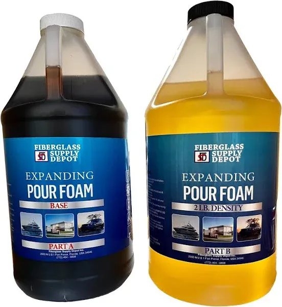 4 Lb. Density Expanding Pour Foam, 2 Part Polyurethane Closed Cell Liquid Foam