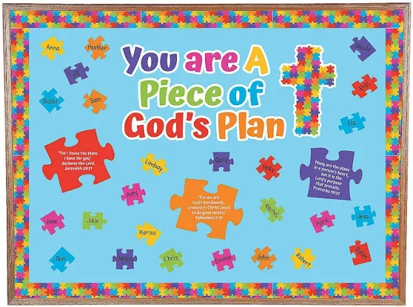 Fun Express Piece of Gods Plan Bulletin Board Set