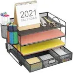 Marbrasse 4-Trays Desktop File Organizer