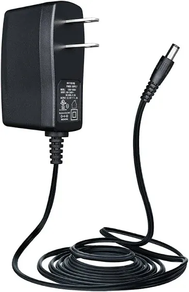 12V 1A/1000mA 10ft Long Power Supply Adapter, 12W Adaptor AC to DC Adapter Co...