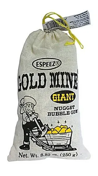 Espeez Gold Mine Giant Nugget Bubble Gum - 8.82-oz. Bag (1 Bag)