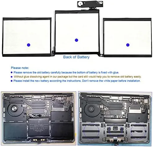 A1713 A1708 Battery Replacement Laptop Battery for MacBook Pro 13-inch A1708