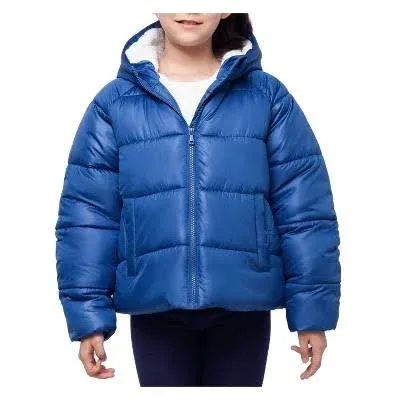 Rokka& Rolla Girls' Heavyweight Sherpa Lined Puffer Jacket