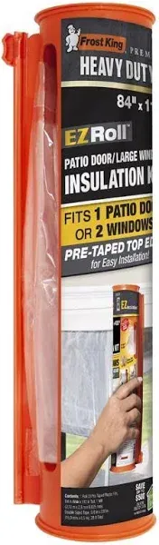 FROST KING Shrink Patio Door Window Insulation Film Kit  84&#034; x 112 HEAT LOSS 