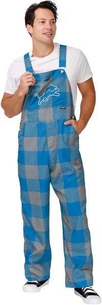 Detroit Lions Womens Plaid Bib Overalls Size Large (L1) NWT