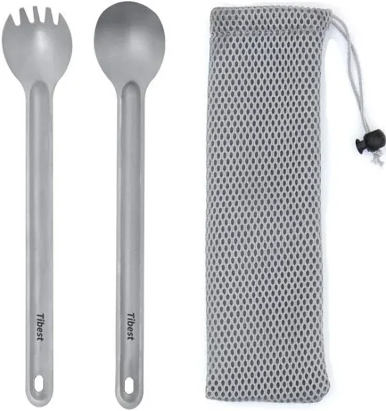 Tibest Titanium Long Handle Camping Utensil