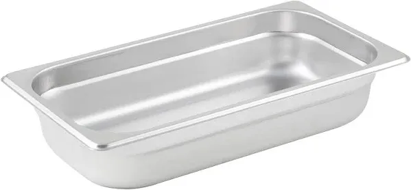 Winco SPJL-302 Steam Table Pan, 2.5" Deep, Stainless Steel