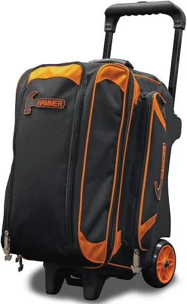 Hammer Premium Double Roller Bowling Bag - Black/Orange