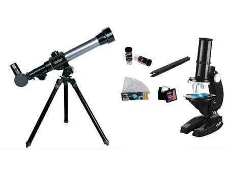 Vivitar VIV-TELMIC-20 Refractor Telescope/Micr<wbr/>oscope Combo 20x/30x/40x w/ Tripod