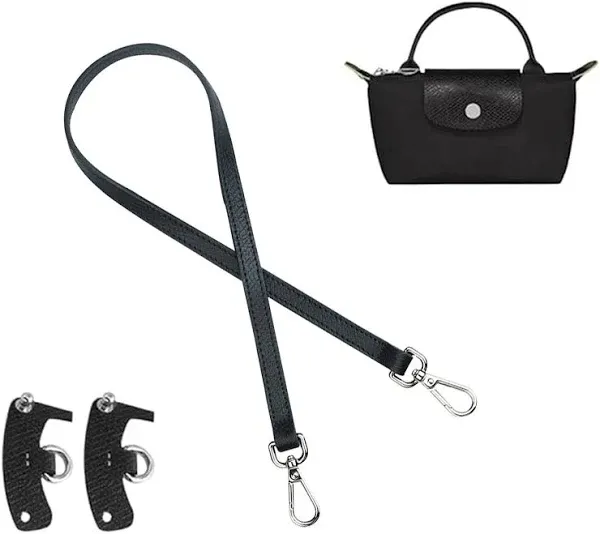 Jiesinlov Leather Bag Shoulder Strap Replacement Conversion Kit Compatible with Longchomp Mini Pouch