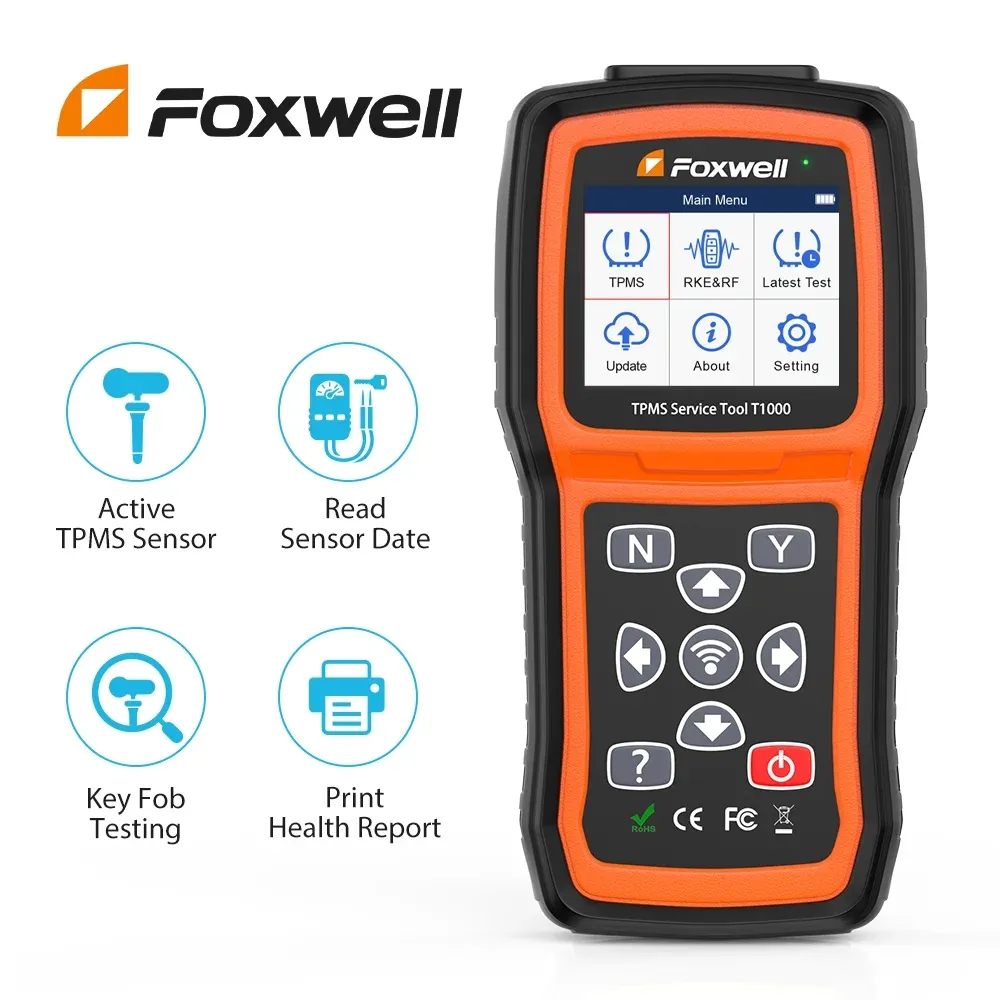 2023 Foxwell TPMS Programming Tool T1000-TPMS Relearn Tool with TPMS Activation, Tire Pressure Monitor Sensor Tool for All Cars, Universal TPMS Sensor