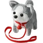 KSABVAIA Plush Husky Toy Puppy Electronic Interactive Dog - Walking, Barking,...