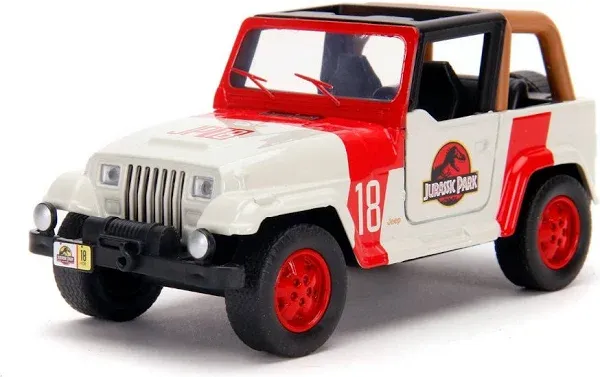 Jada Jeep Wrangler Jurassic Park Diecast Model Car