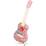 LeeQee 21in Colorful Graffiti Ukulele Guitar for Kids, 4 Strings Kids Guitar Ukulele Musical Instruments Learning Educational Toys with Picks for 3