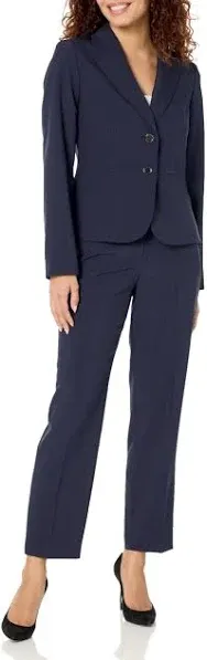 Le Suit Women's 2-Button Jacket & Slim Pant