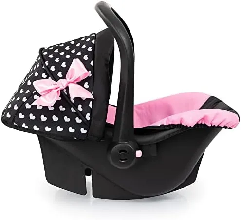 Bayer Design Deluxe Car Seat with Hearts (Black & Pink)