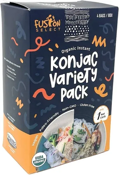 Fusion Select Packs Organic Konjac Noodles - Shirataki Plant-Based Substitute...