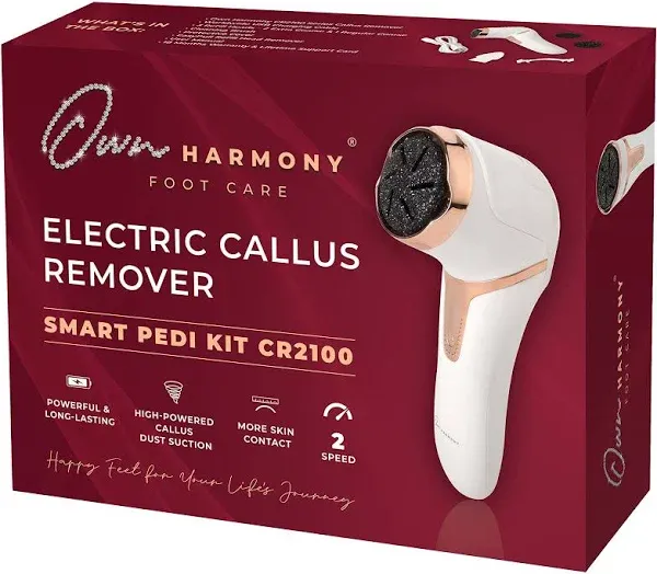 Electric Foot Callus Remover with Vacuum Own Harmony Professional Pedicure Tools Kit for Powerful Pedi Feet Care Vac