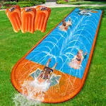 Slip Water Slide, 17ftx7ft Kids Slip Water Slide for Backyard Lawn, 3 Sliding...