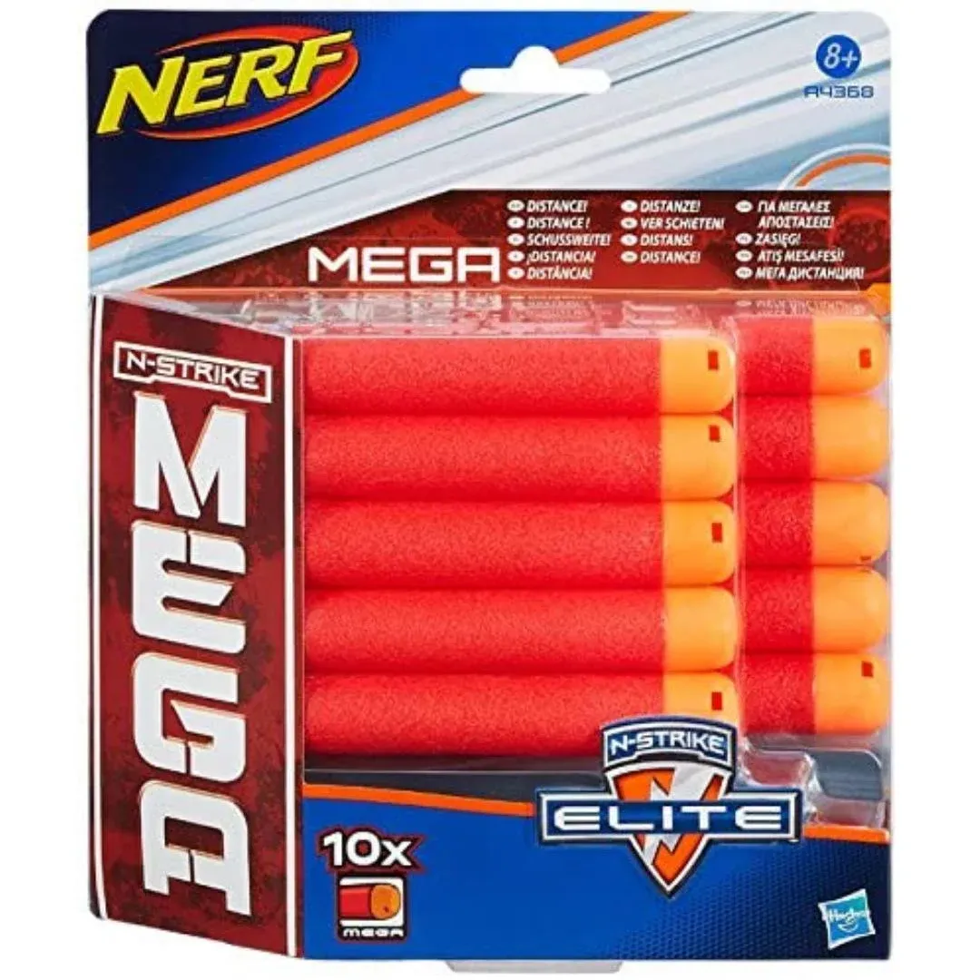 NEW - Nerf N-Strike Elite 10x Mega Series Blasters Darts for Mega Distance 