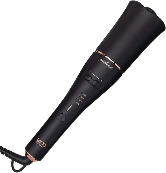 Lena Geniecurl Auto Hair Curling Wand with Ceramic Ionic Barrel & Smart Black