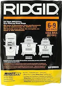 Ridgid VF3503 Bags for 6-9 Gallon Ridgid Vacuums