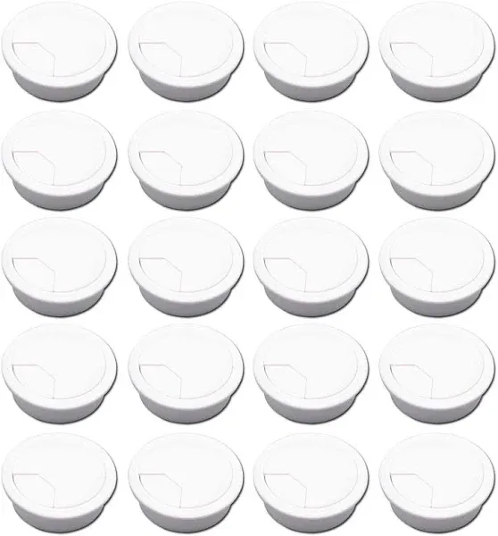 Desk Grommet 23/4 Inch Plastic Desk Cord Cable Hole Cover Grommet white pack Of