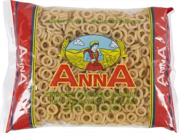 Anna - Italian Anellini Siciliani Pasta #72, (4)- 16 oz. Pkgs.