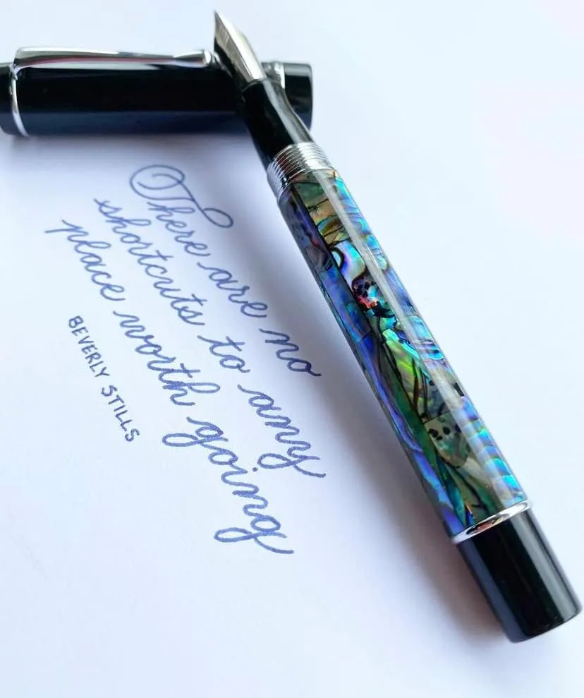 Reduced! CONKLIN DURAGRAPH ABALONE NIGHTS FOUNTAIN PEN MEDIUM NIB NEW IN BOX 