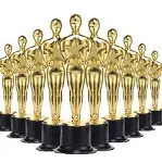 Nasidear 36 Pack Gold Award Trophies Party Favors,Gold Oscar Trophy for Award Ceremony,Theme Party,Birthday Party,Movie Night,Classroom Prize,Office