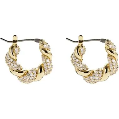 Ana Luisa Jewelry Twisted Paris Pave Hoop Earrings