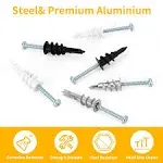 300 PCS Dry Wall Anchors, Self Drilling Wall Anchors and Screws for Drywall, ...