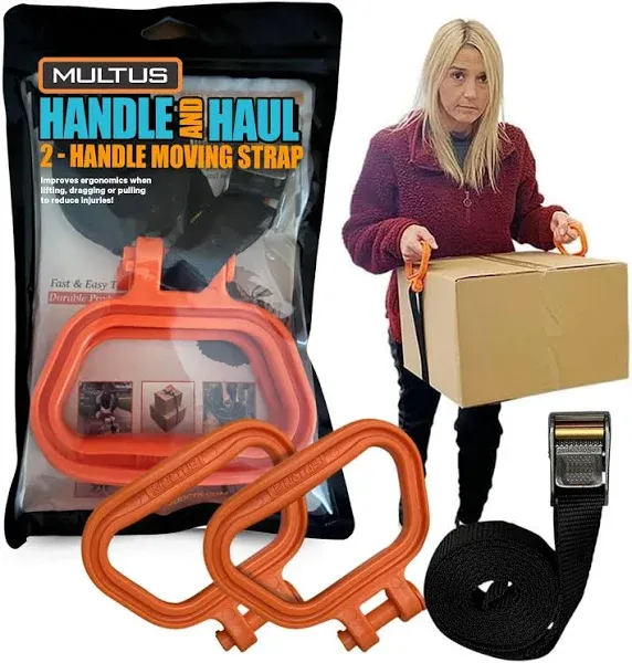 Multus Handle and Haul 2 Handle Moving Strap to Lift Carry Drag (2 Pack)