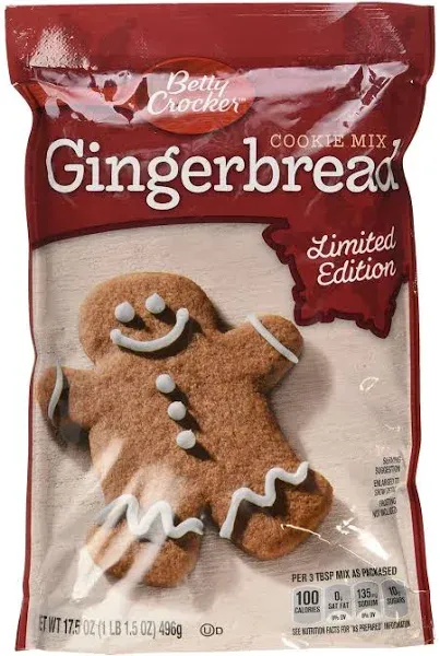 Betty Crocker Gingerbread Cookie Mix 17.5 oz (Pack of 2)