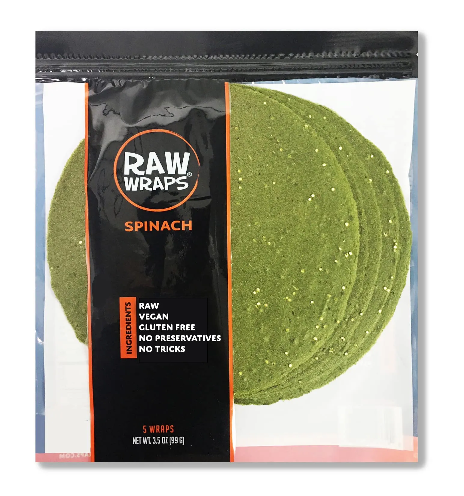 Green Leaf Foods Spinach Raw Wraps