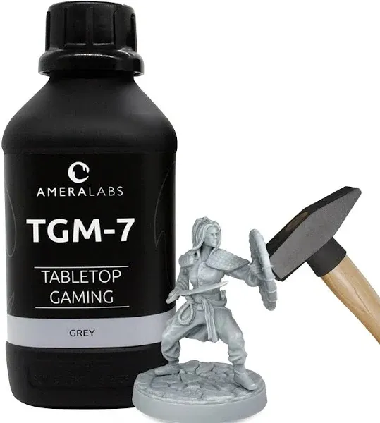 AmeraLabs TGM-7 3D Printer Resin for Tabletop Miniatures Tough High Resolution Low Odor