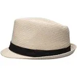 Levi's Men's Twill Band Straw Fedora - L