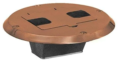 Hubbell tradeSELECT RF506BN Flange &amp; Door Cover Assembly Brown For Wood Floor