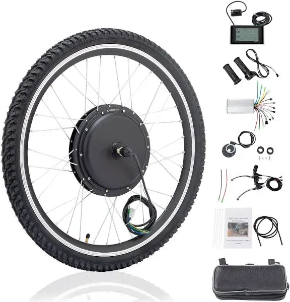 Electric Bicycle Motor Kit 48V 1000W 26&#034; Front Wheel E-Bike Conversion Kit, E-Bi